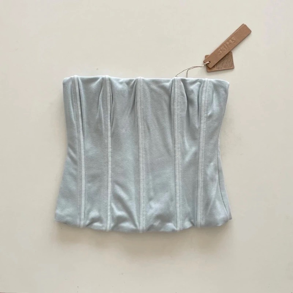 SKIMS Light Blue Corset Top